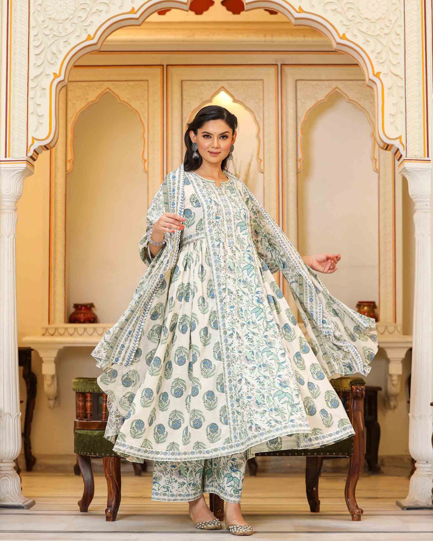 AARYA HAND-BLOCK PRINTED SUIT SET