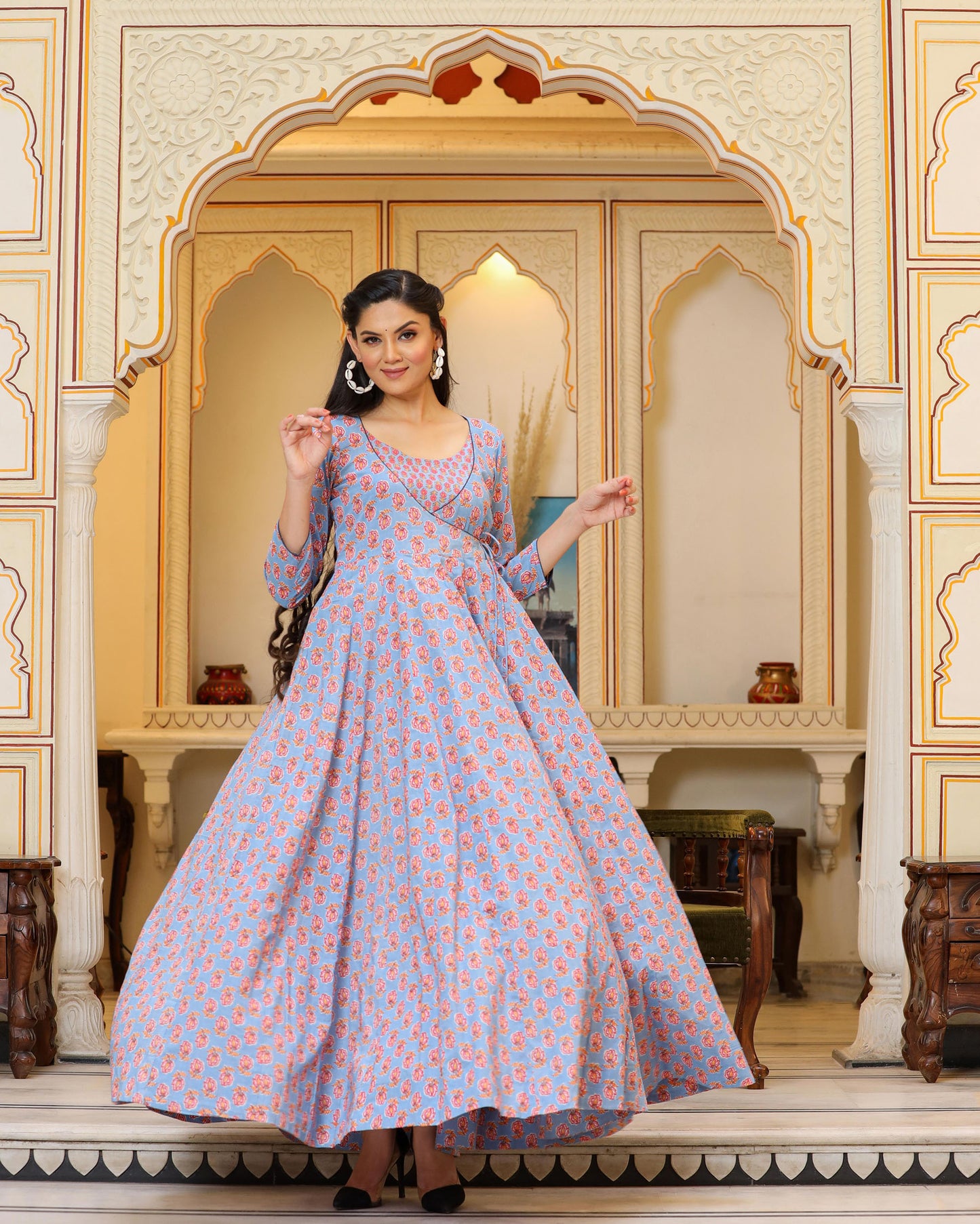 ANANTA COTTON FLOOR-LENGTH DRESS