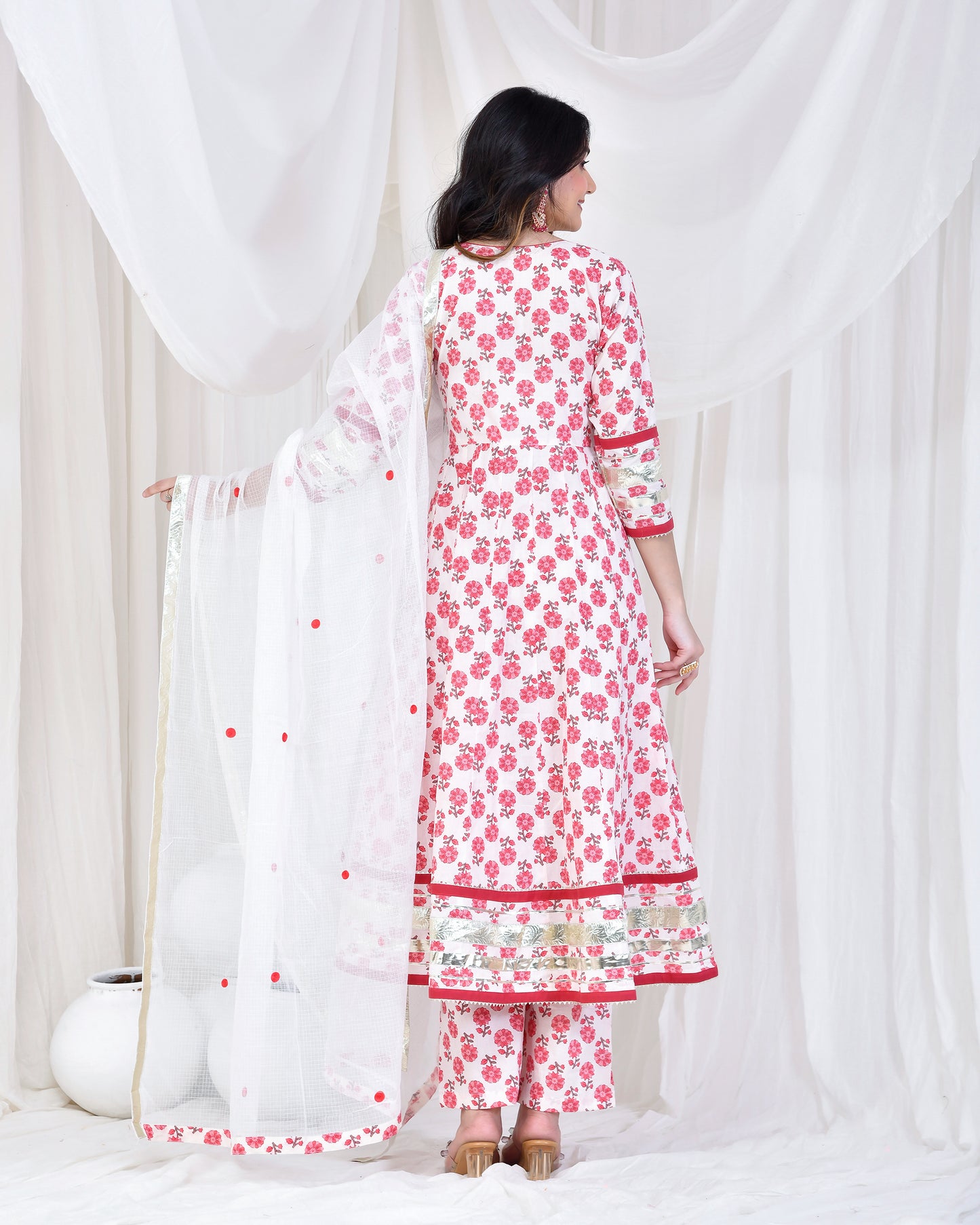 MEHAI COTTON ANARKALI SET