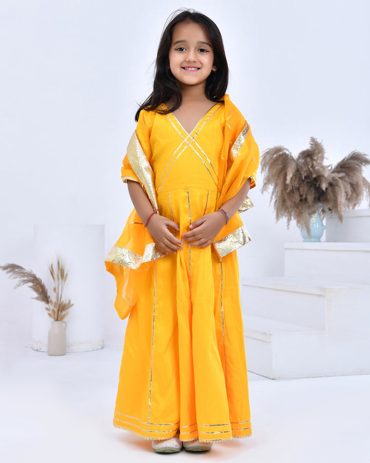 Gota Embellished Anarkali & Dupatta Set