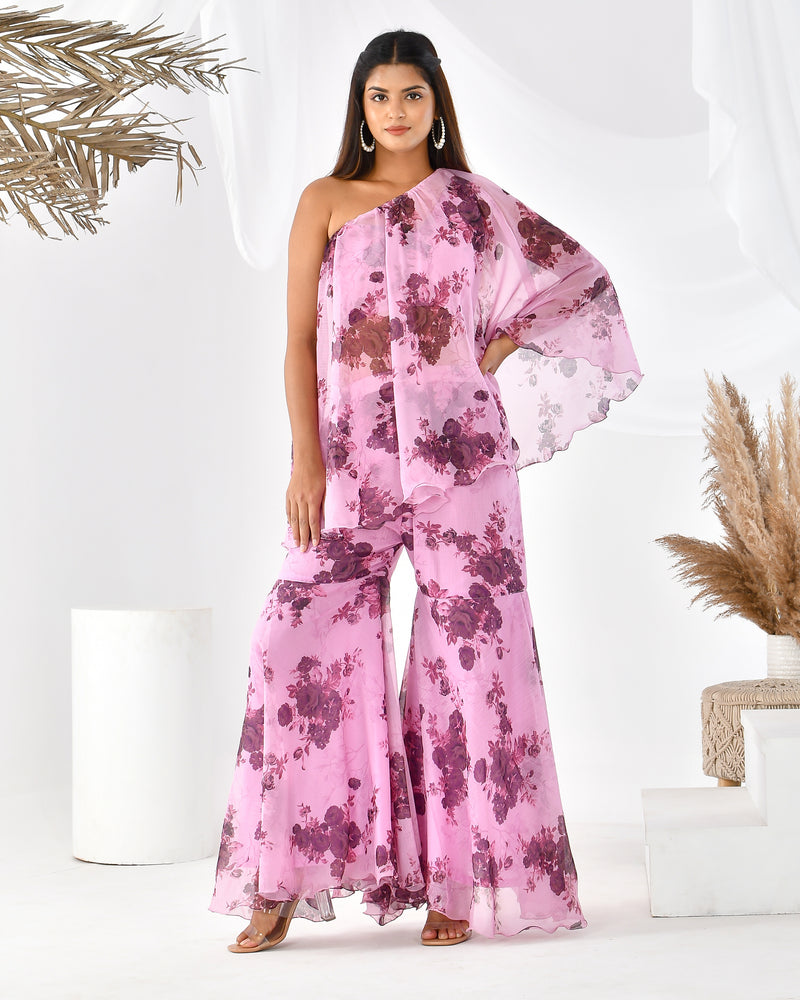 OASIS FLORAL CHIFFON CO-ORD SET