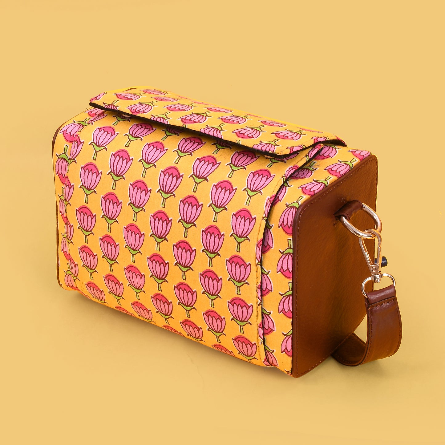SUNSHINE HANDBLOCK PRINTED BOX BAG