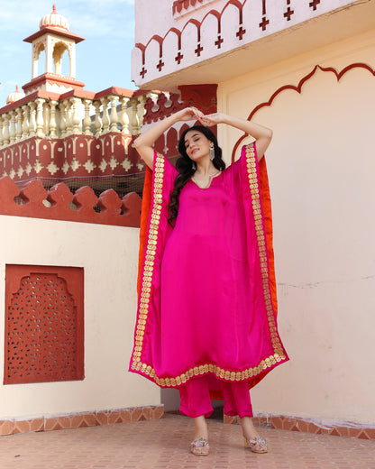 HOT PINK KAFTAN SET