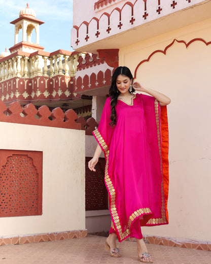 HOT PINK KAFTAN SET