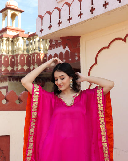HOT PINK KAFTAN SET