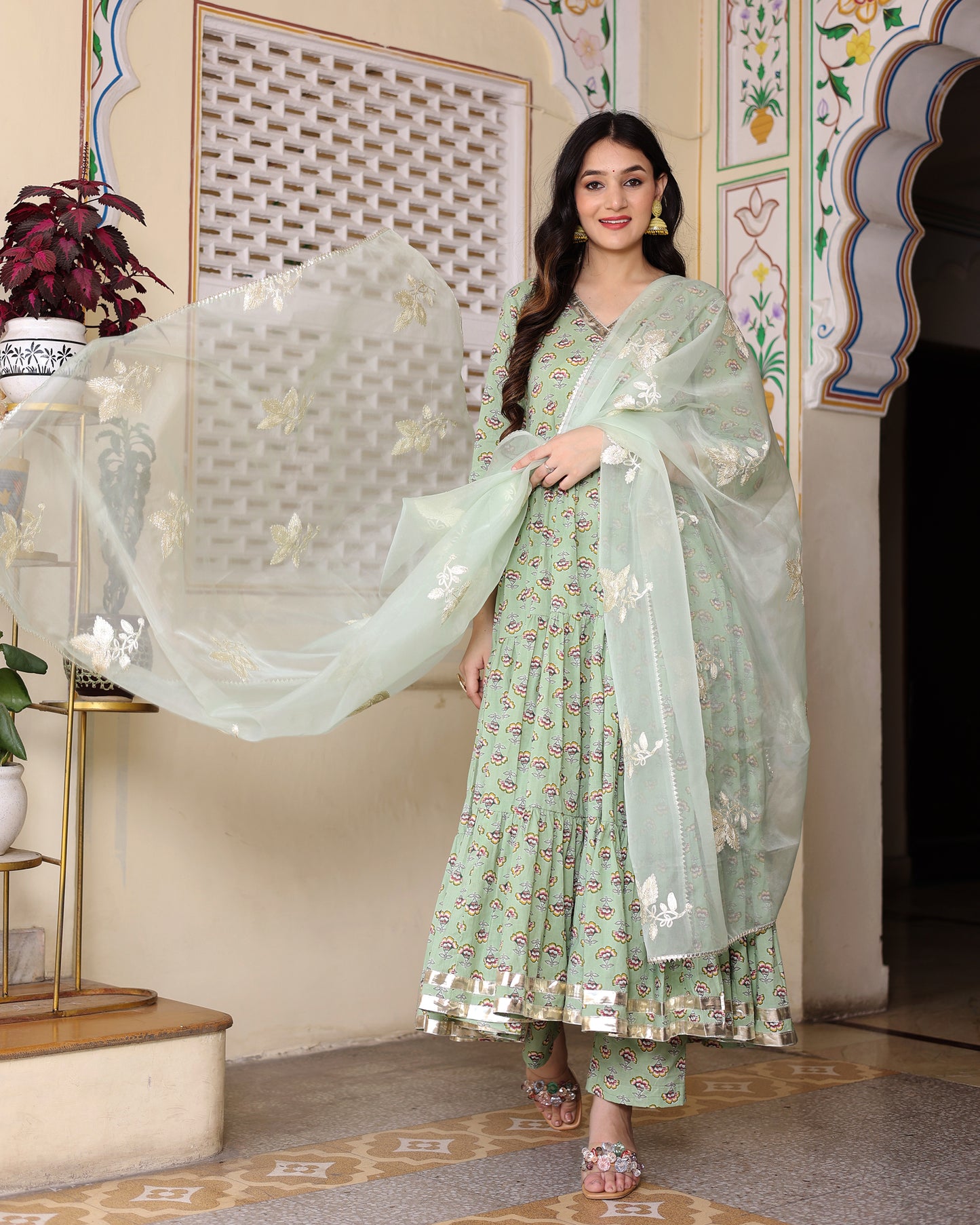 DEVYANI COTTON ANARKALI SET