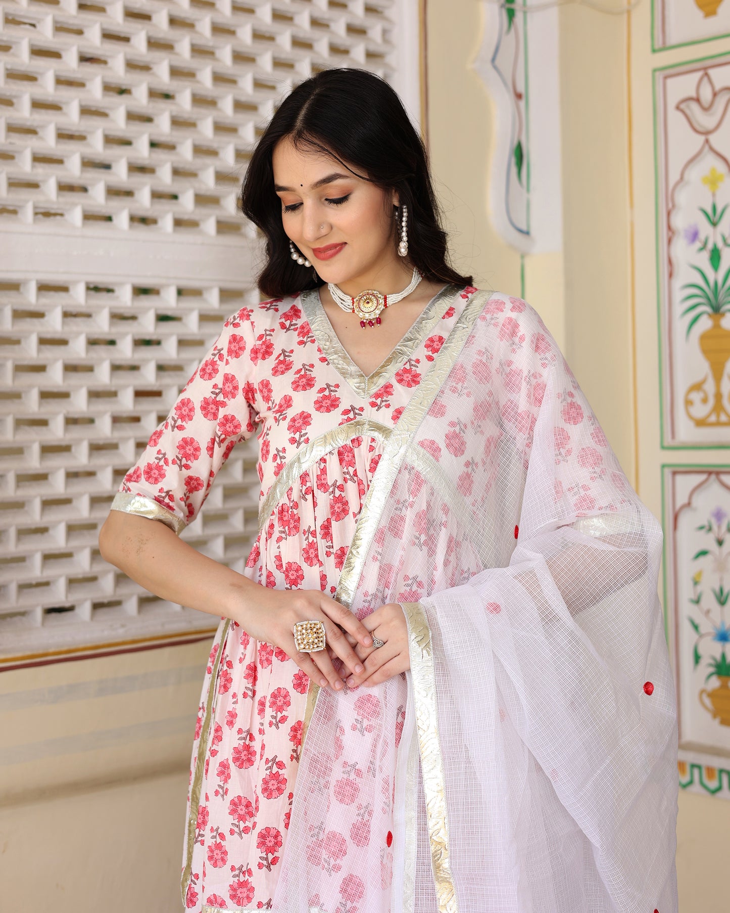 PURVA COTTON SKIRT SET