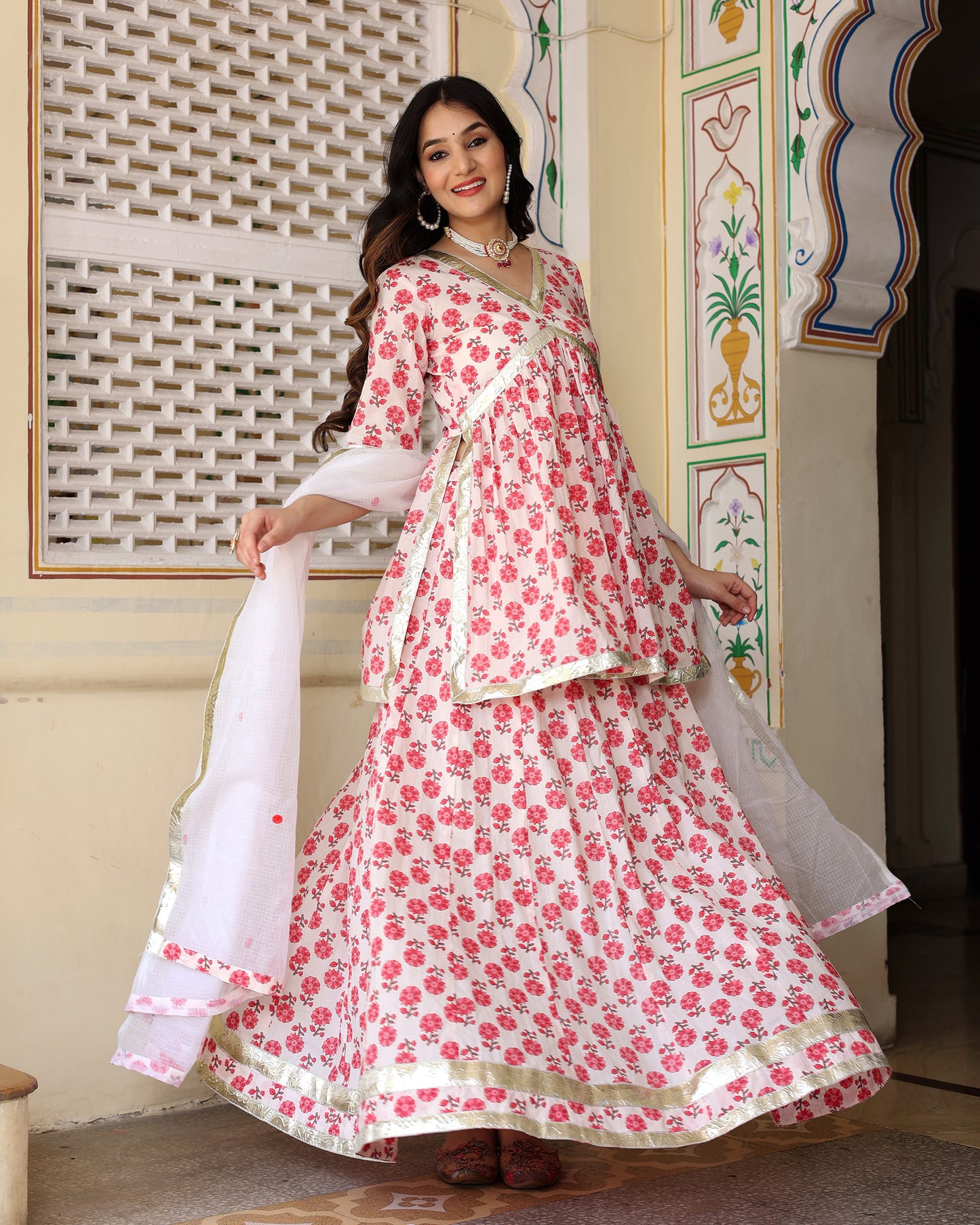 PURVA COTTON SKIRT SET