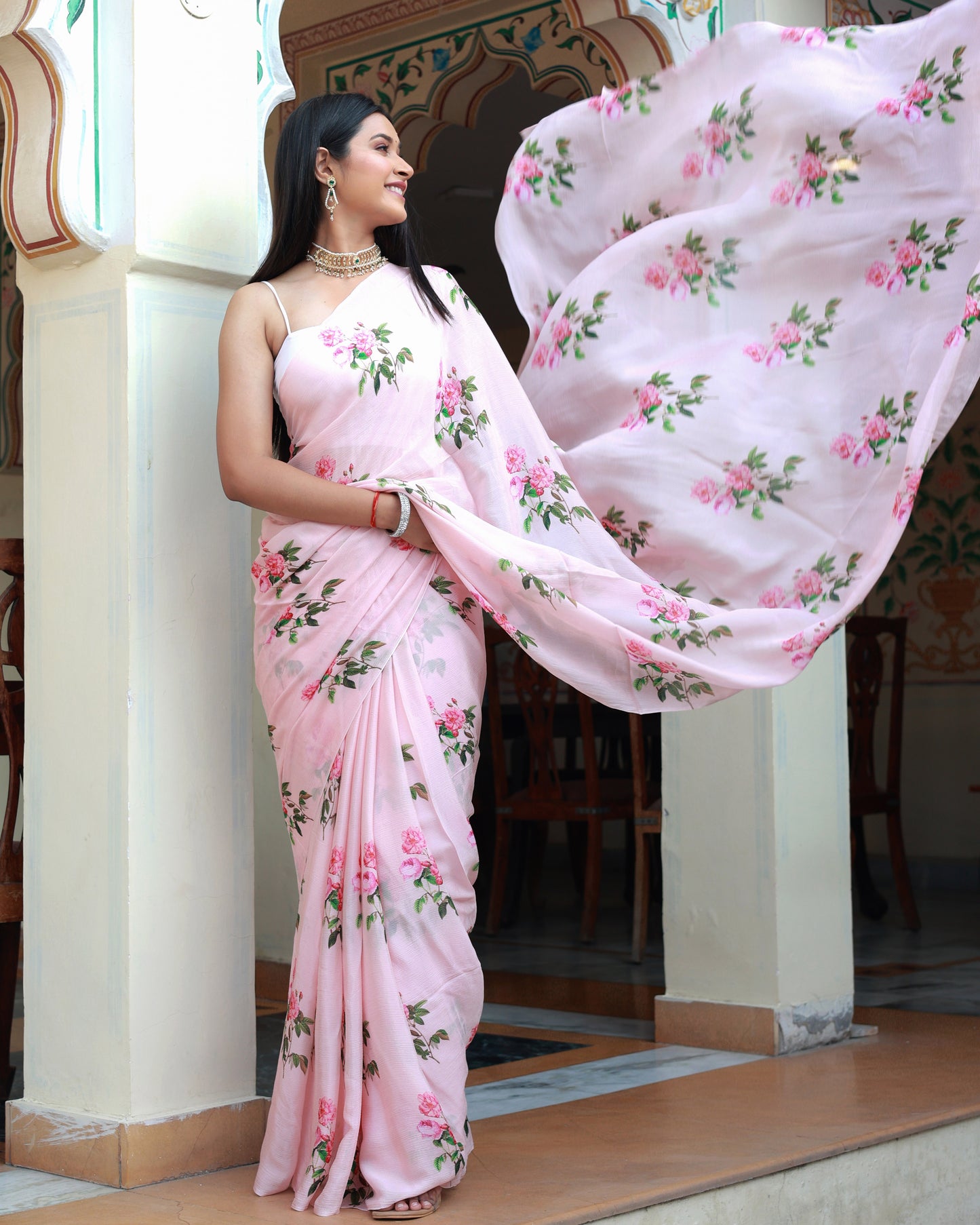 KUSUM FLORAL PRINTED SAREE