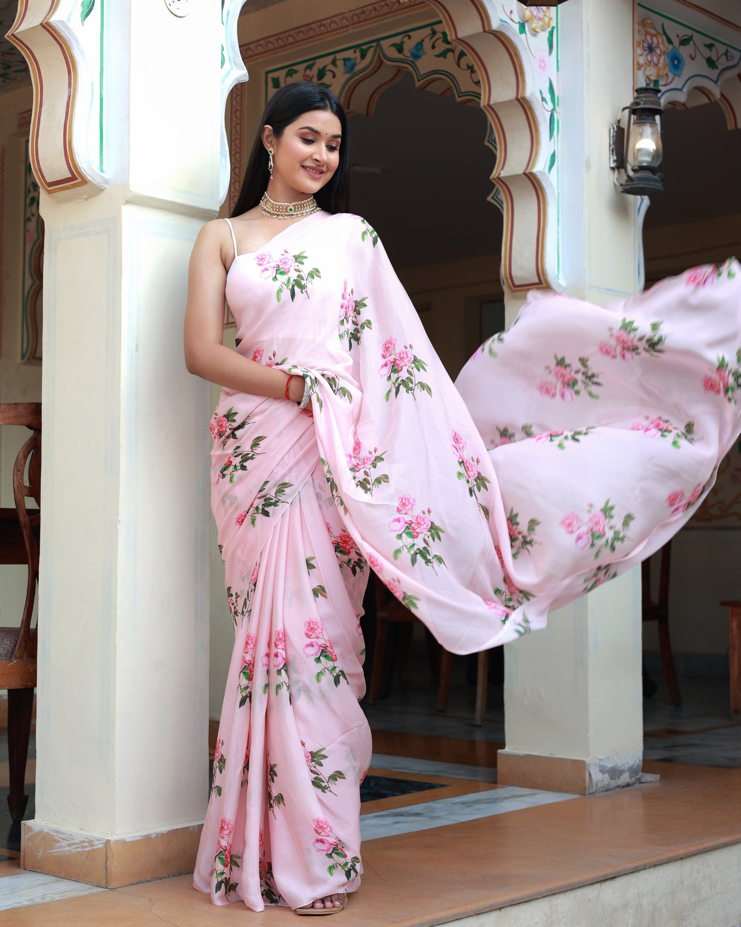 KUSUM FLORAL PRINTED SAREE
