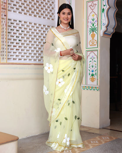 GULBAHAR HAND PAINTED SAREE