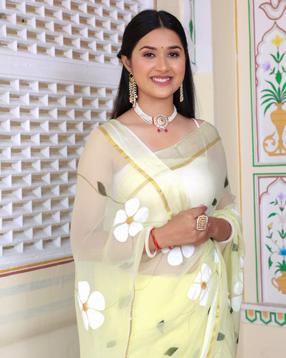 GULBAHAR HAND PAINTED SAREE