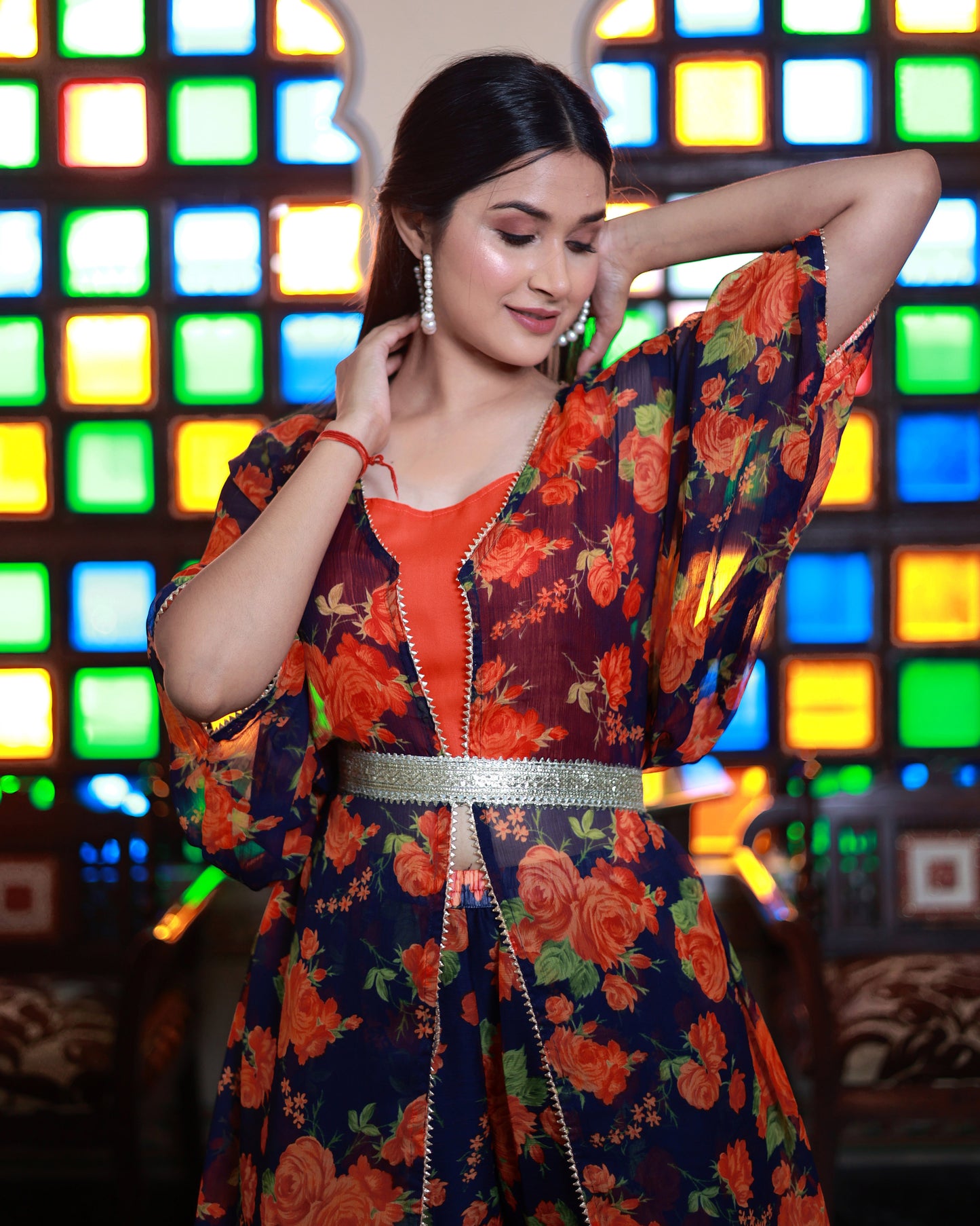 AAINA CHIFFON SHARARA SET