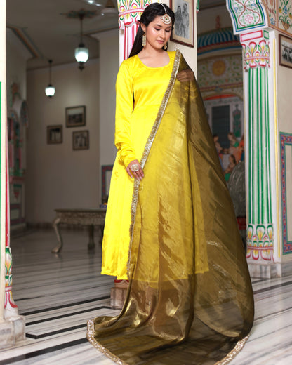 SARIKA SATIN ANARKALI SUIT SET