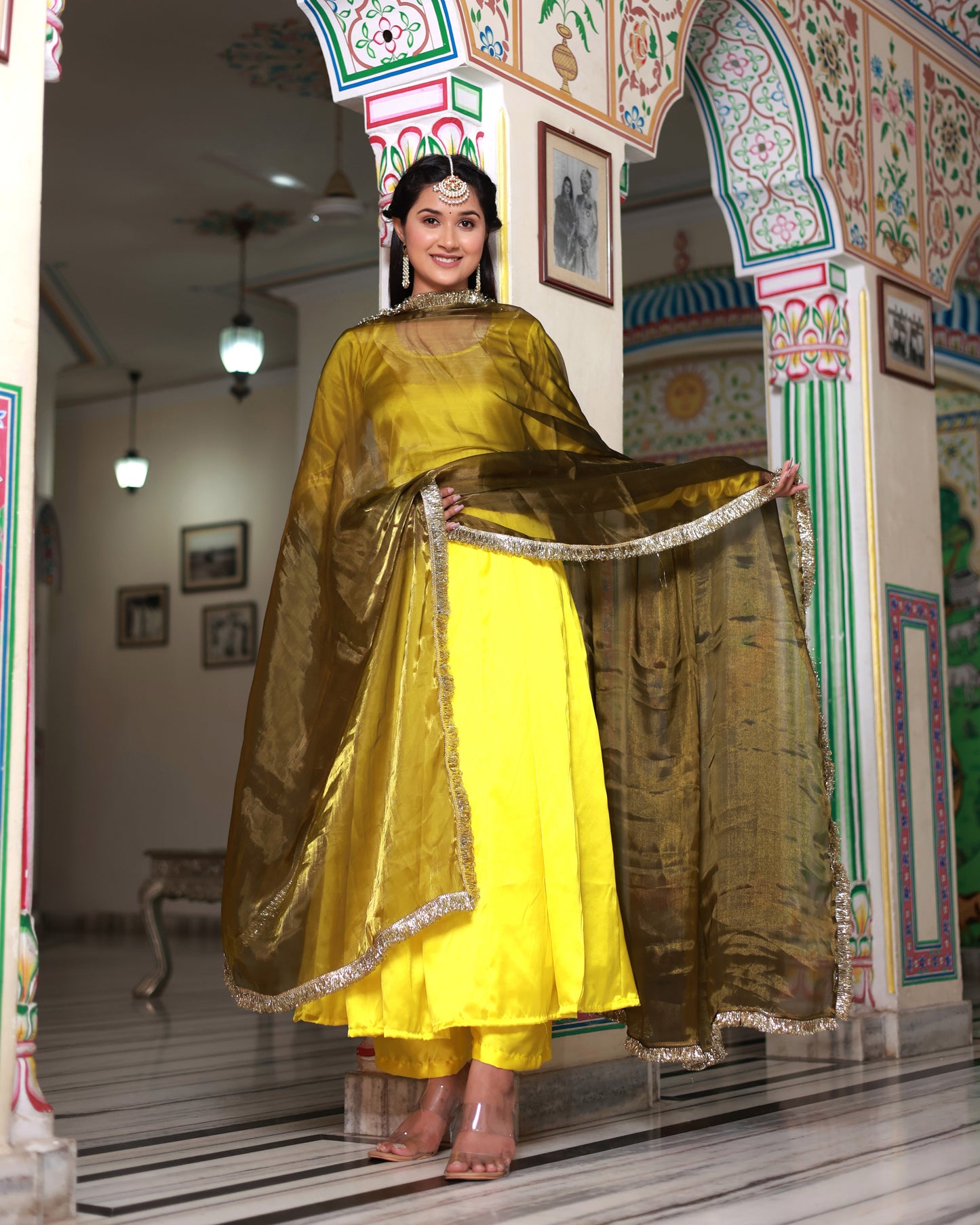 SARIKA SATIN ANARKALI SUIT SET