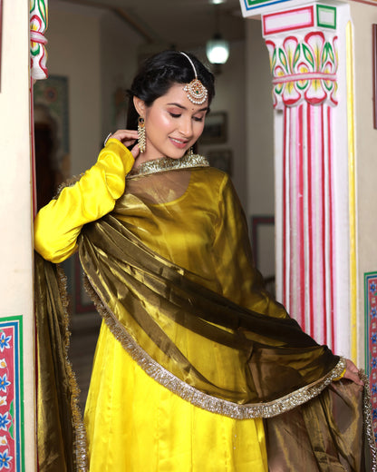 SARIKA SATIN ANARKALI SUIT SET