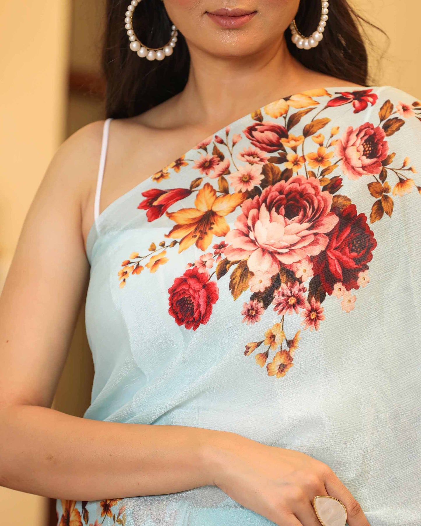 NILABHUJA FLORAL PRINTED SAREE