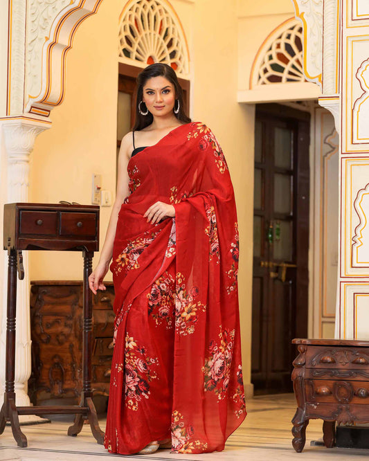 PRAKRITI FLORAL PRINTED SAREE