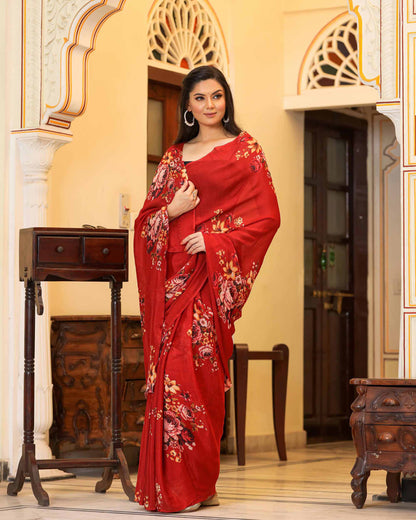 PRAKRITI FLORAL PRINTED SAREE