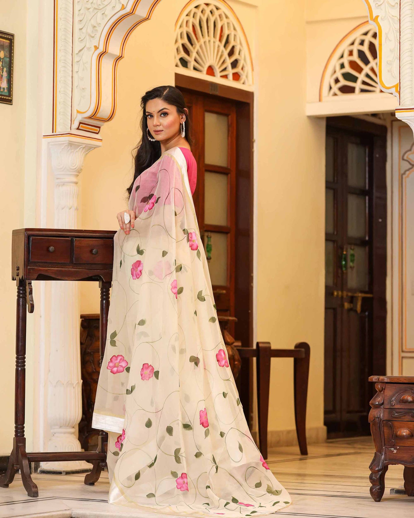 BHAMA HAND PAINTED SAREE