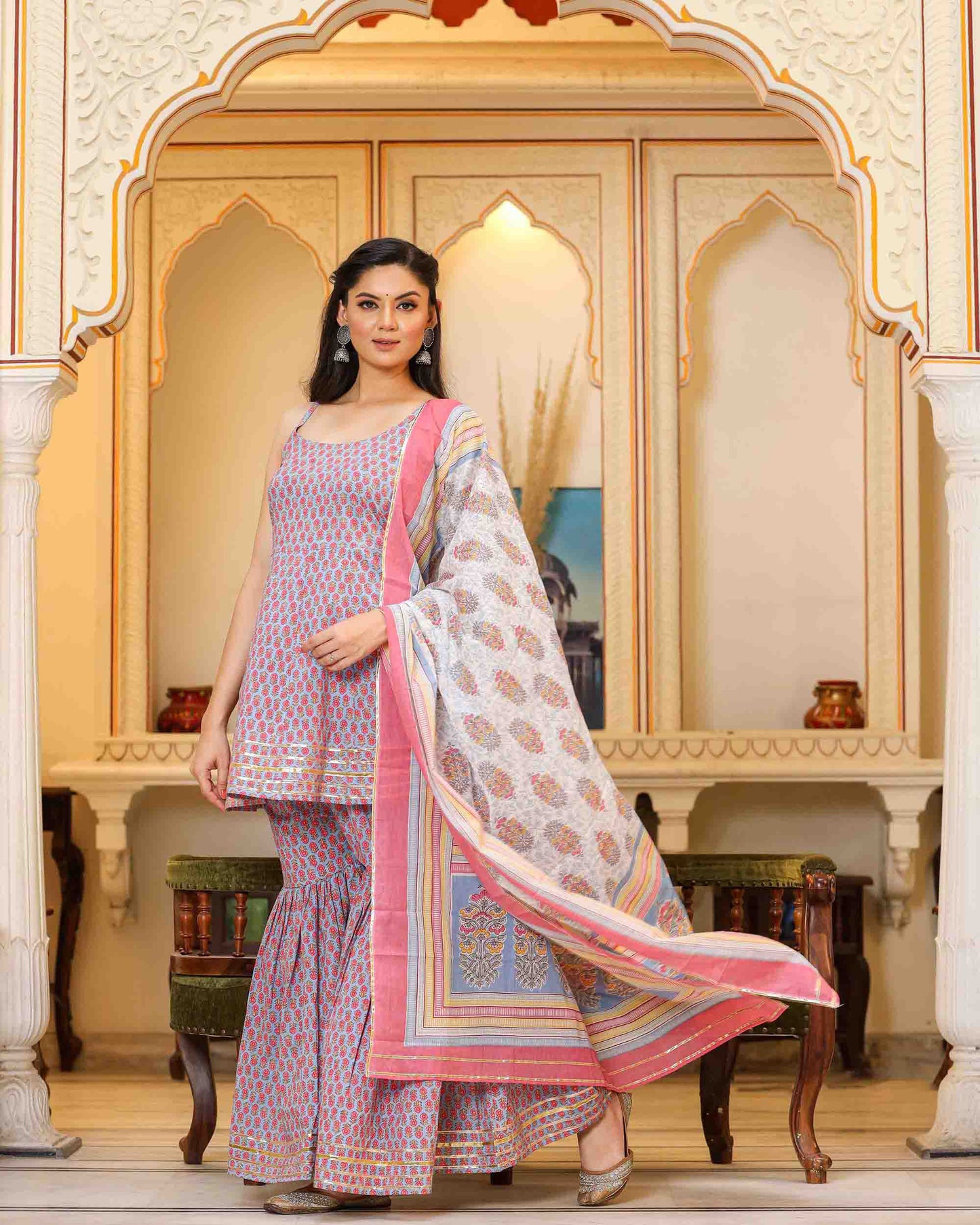 YUVATI COTTON SHARARA SET