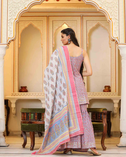 YUVATI COTTON SHARARA SET