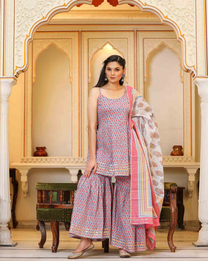 YUVATI COTTON SHARARA SET