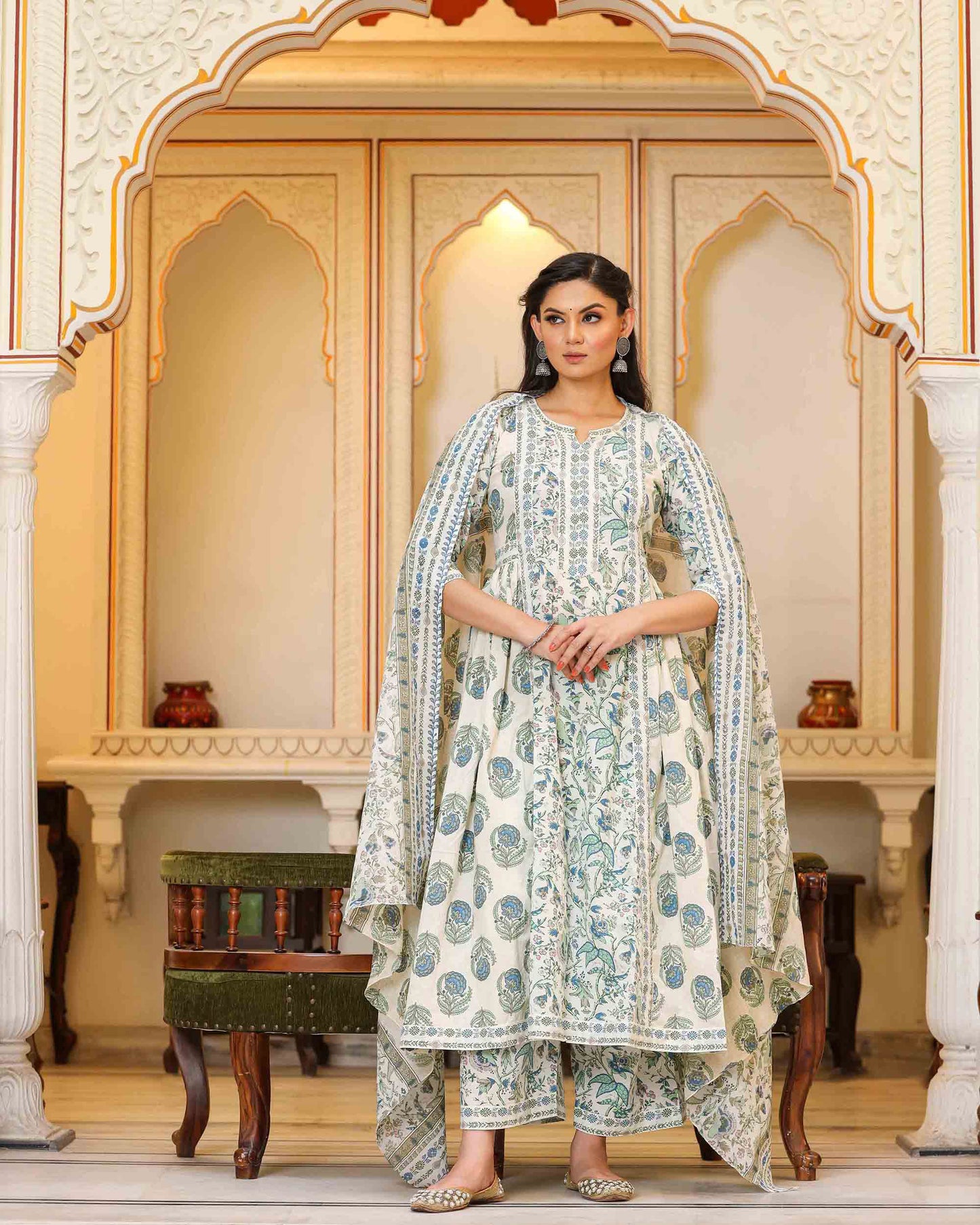 AARYA HAND-BLOCK PRINTED SUIT SET