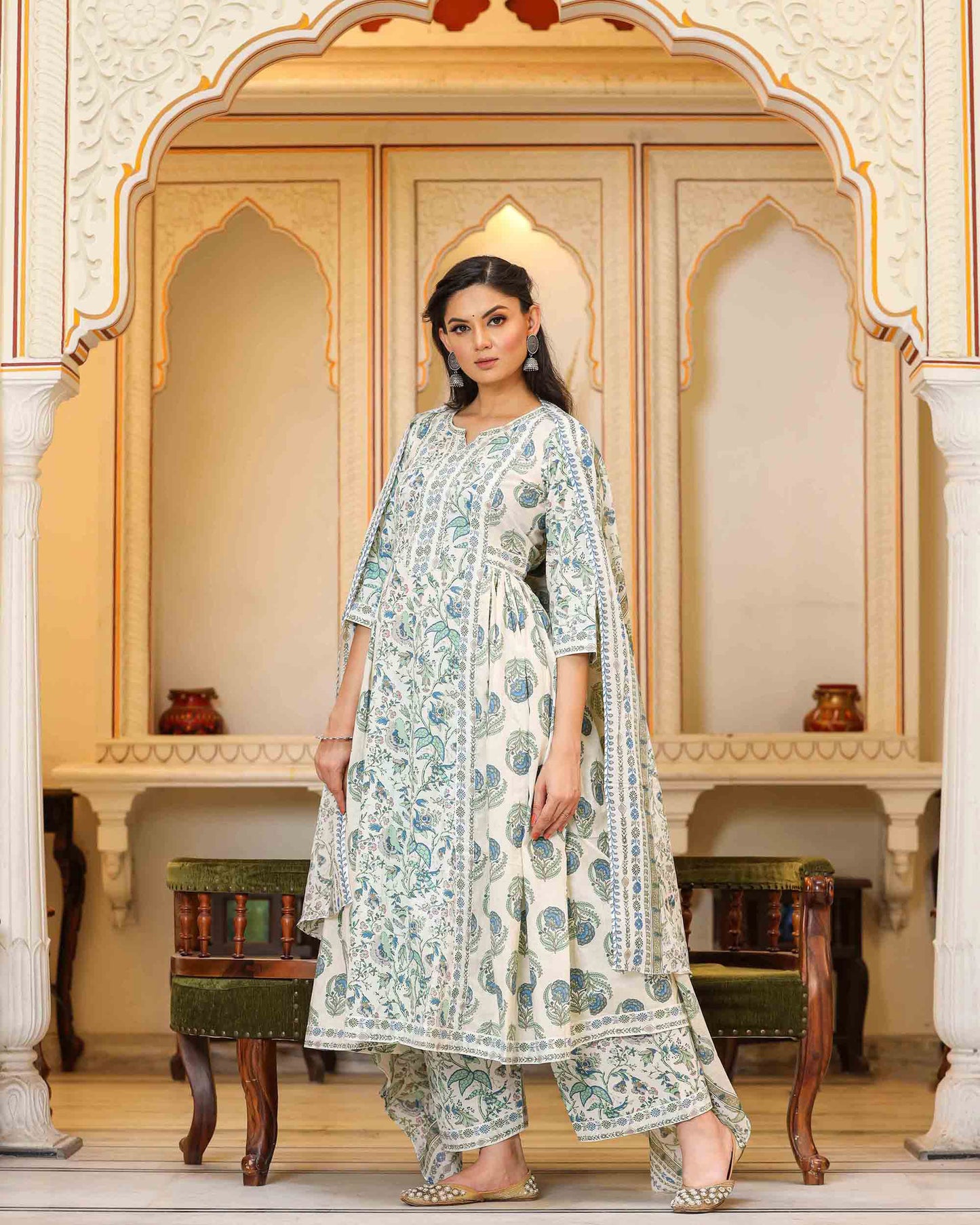 AARYA HAND-BLOCK PRINTED SUIT SET