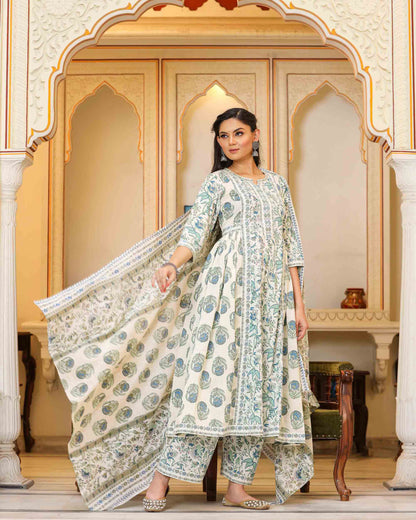 AARYA HAND-BLOCK PRINTED SUIT SET