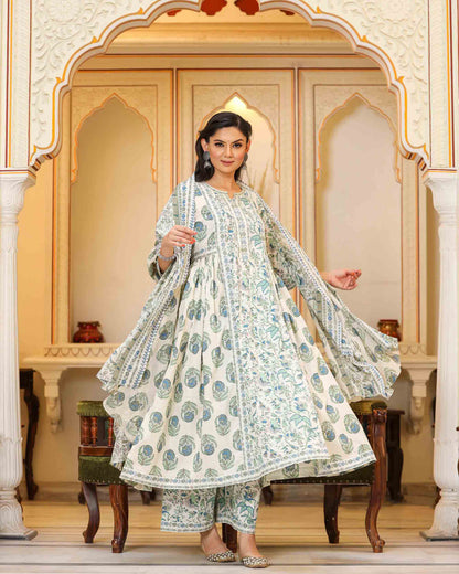 AARYA HAND-BLOCK PRINTED SUIT SET