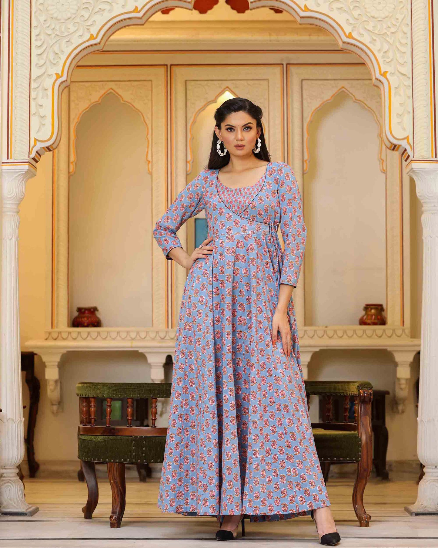 ANANTA COTTON FLOOR-LENGTH DRESS