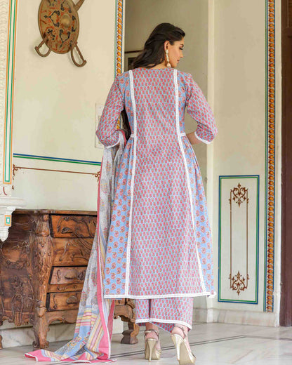 NITI HAND-BLOCK PRINTED SUIT SET