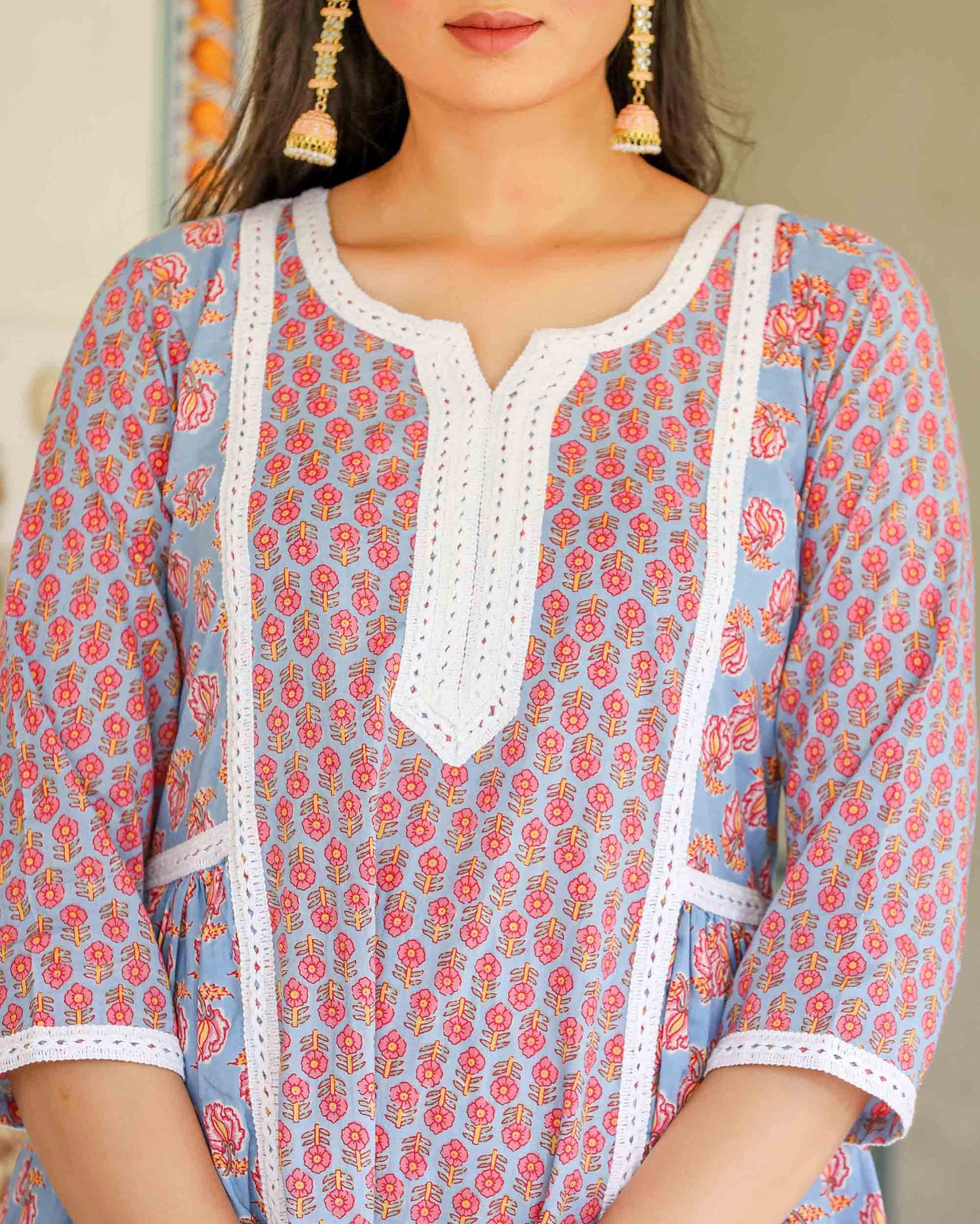 NITI HAND-BLOCK PRINTED SUIT SET