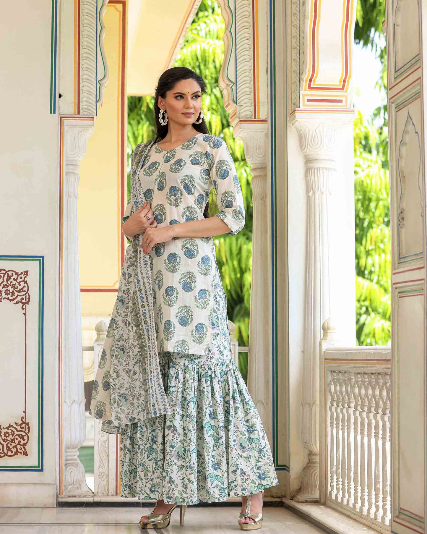 VAISHNAVI COTTON SHARARA SET