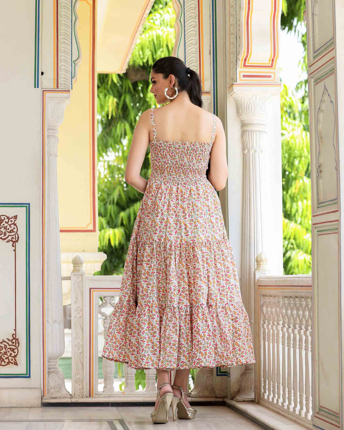 VINCA COTTON PRINTED DRESS