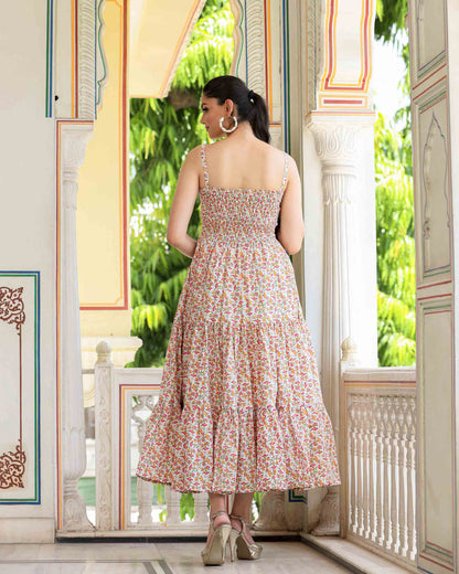 VINCA COTTON PRINTED DRESS