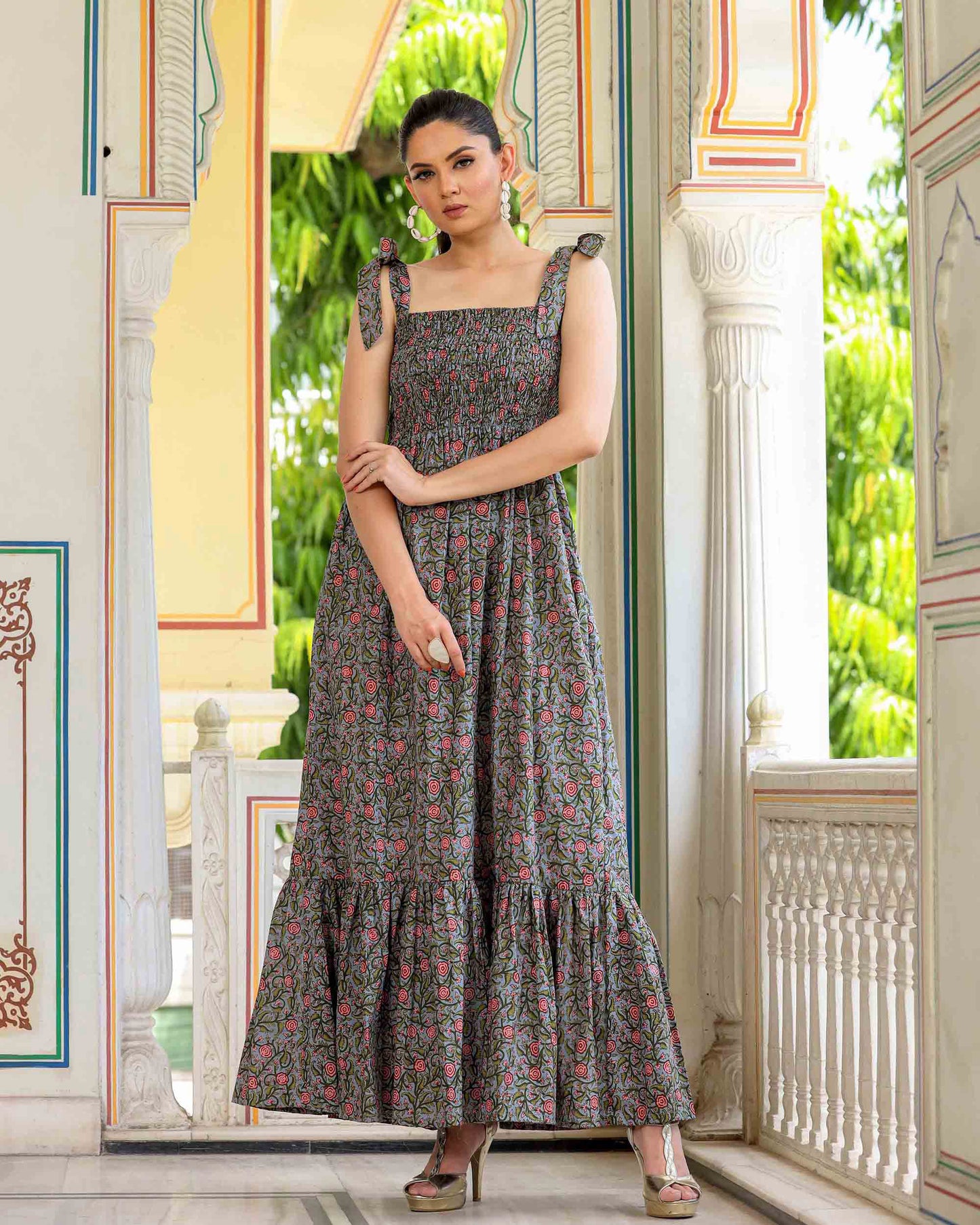 GRACY FLORAL COTTON DRESS