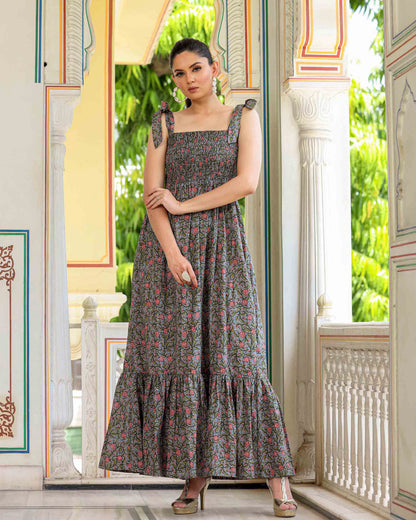 GRACY FLORAL COTTON DRESS