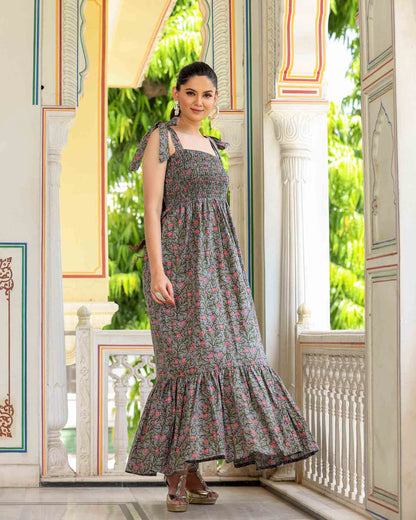 GRACY FLORAL COTTON DRESS