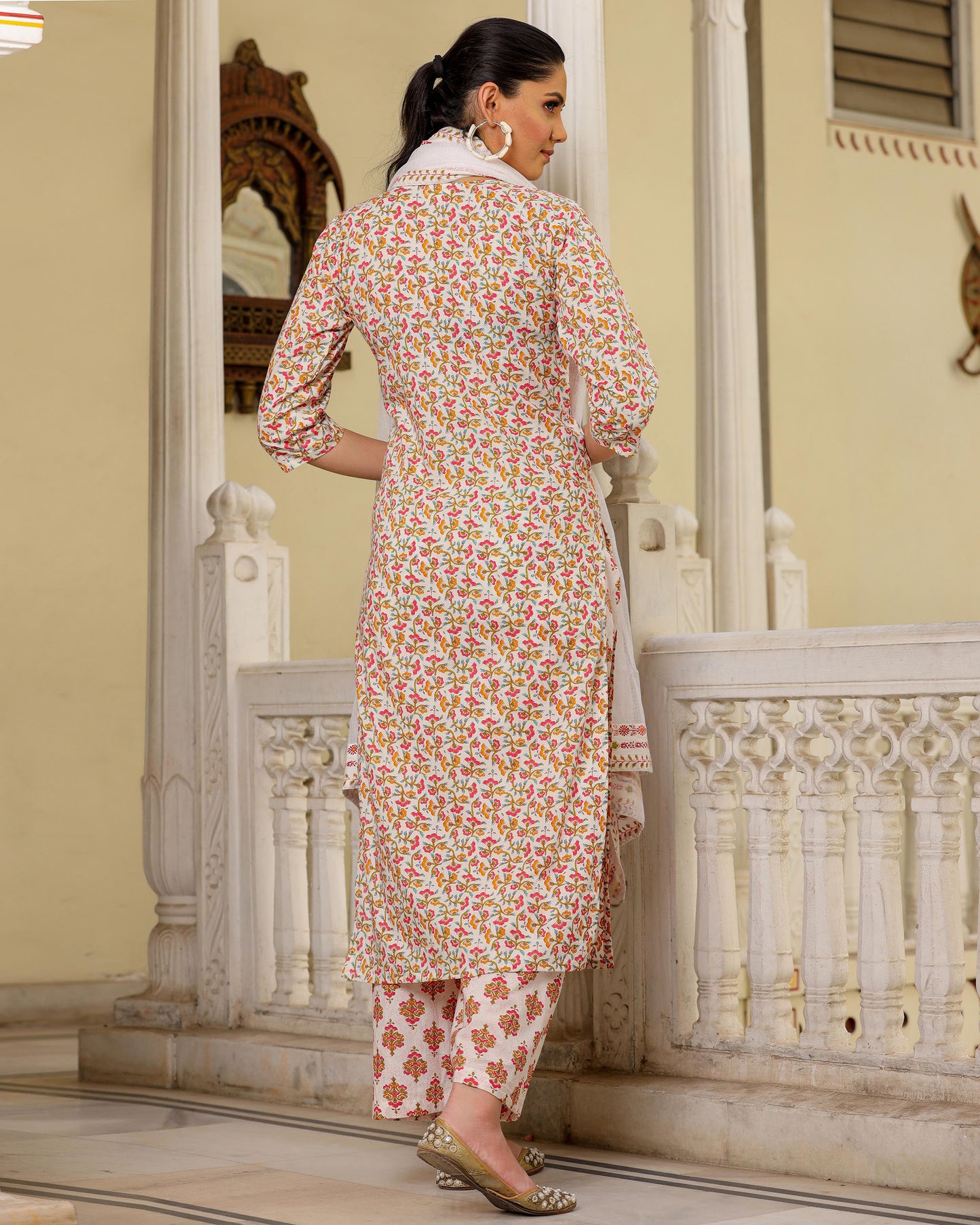 AADYA HAND-BLOCK PRINTED SUIT SET