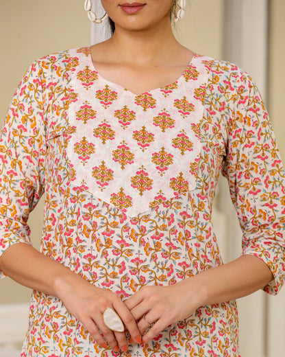 AADYA HAND-BLOCK PRINTED SUIT SET