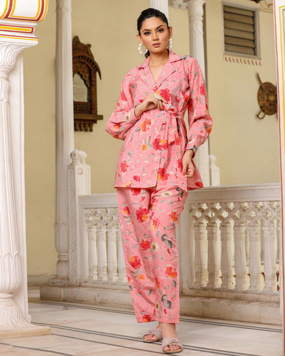 FLAMINGO FLORAL CO- ORD SET