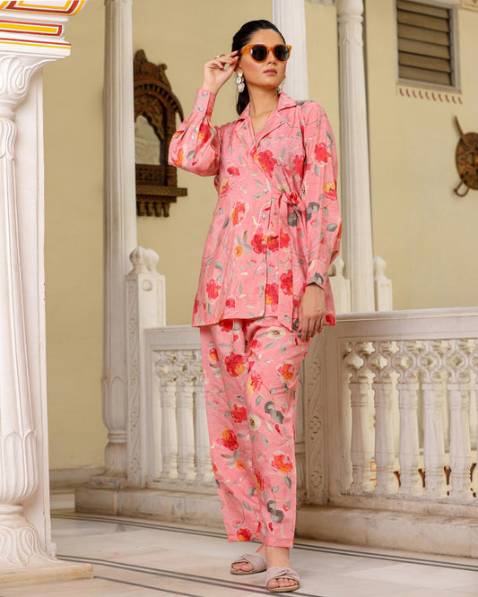 FLAMINGO FLORAL CO- ORD SET