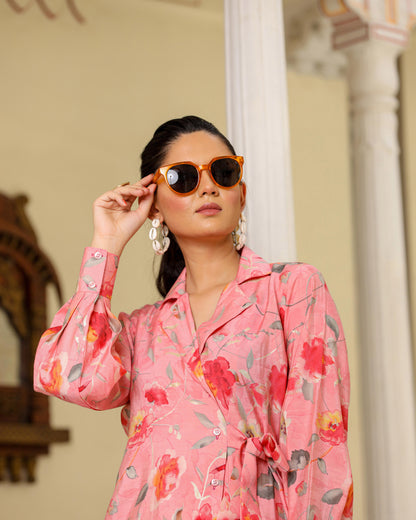 FLAMINGO FLORAL CO- ORD SET