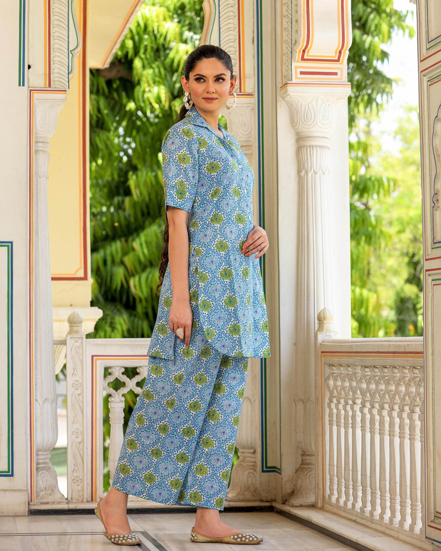 AZURE FLORAL CO-ORD SET