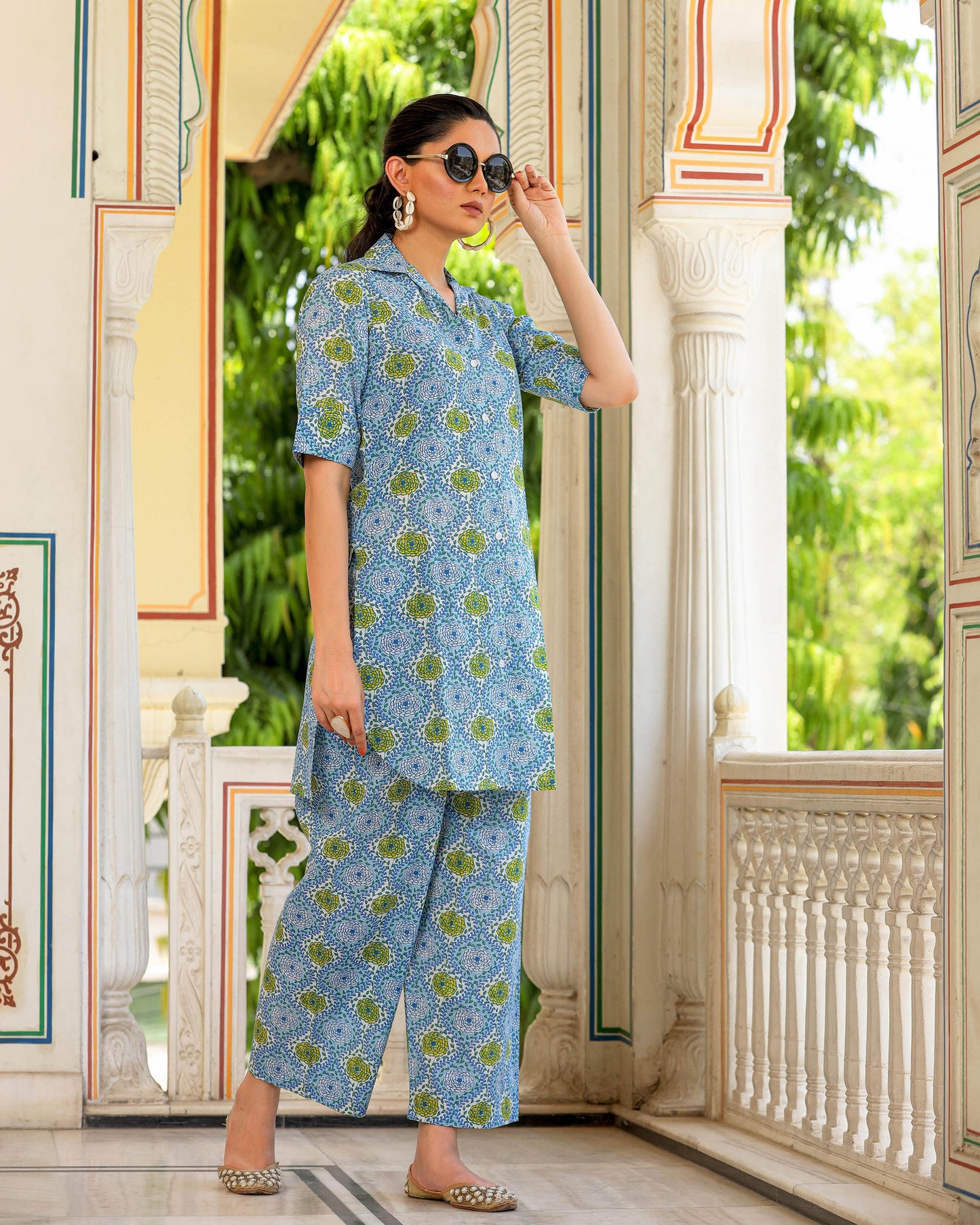 AZURE FLORAL CO-ORD SET