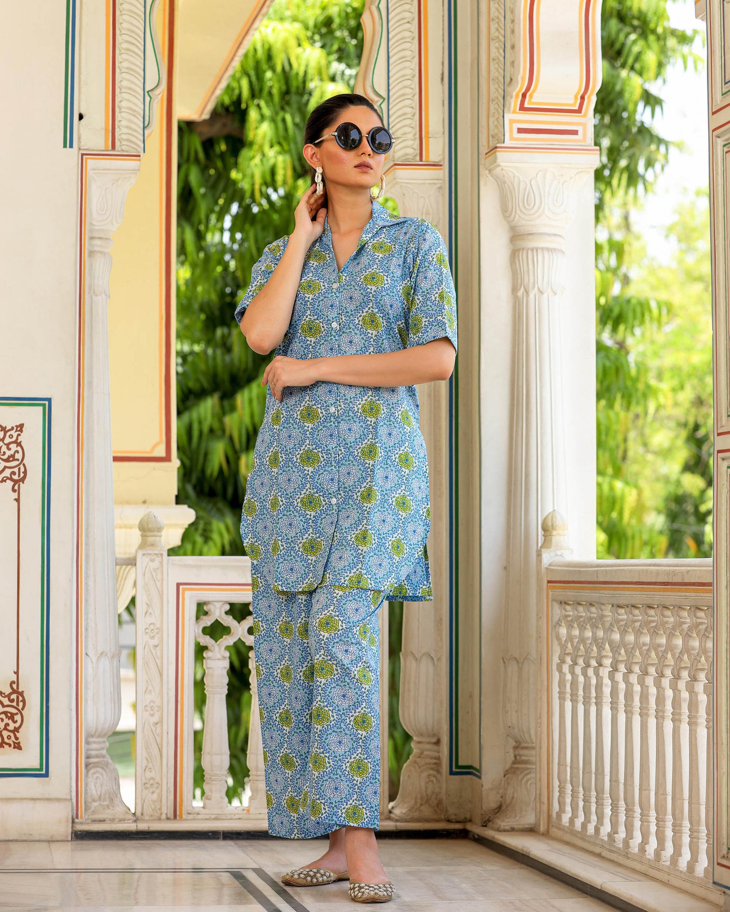 AZURE FLORAL CO-ORD SET