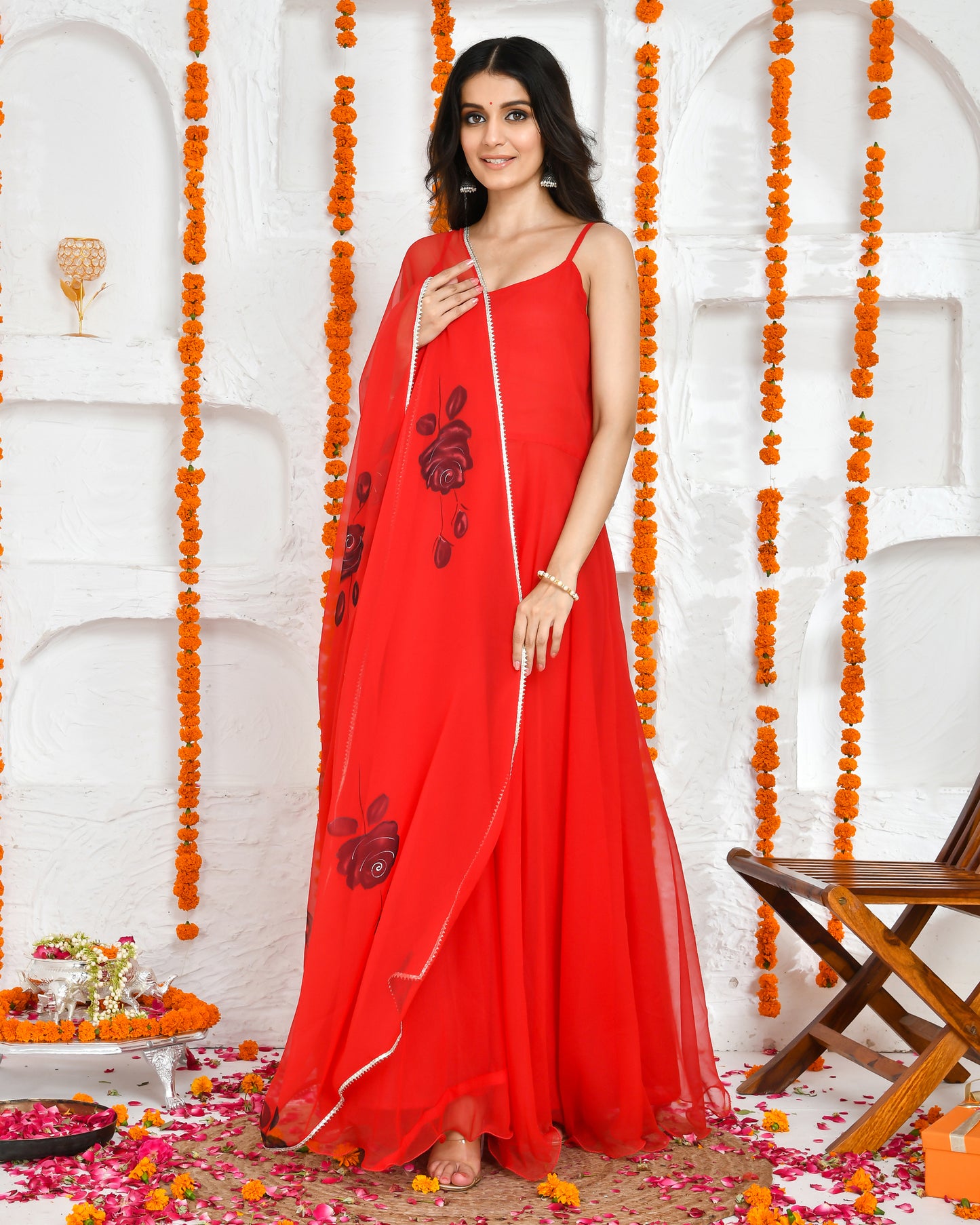 LOLA HAND PAINTED FLOOR LENGTH SET