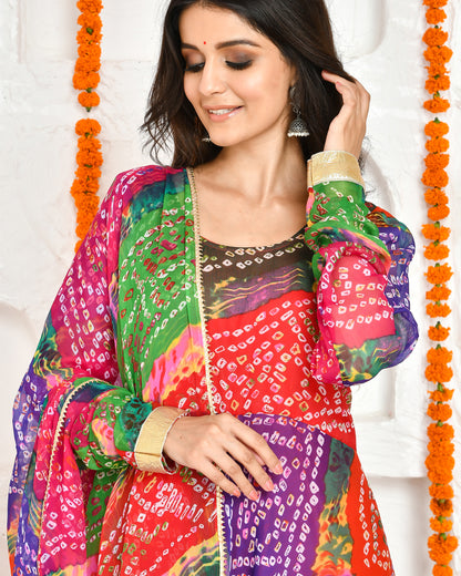 PANCHRANGI FLOOR LENGTH DRESS